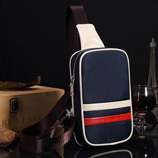 Contrast Trim Nylon Sling Bag