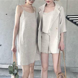 Plain Shorts / Camisole Top / Spaghetti Strap Dress / Cropped Wide Leg Pants / 3/4 Sleeve Blazer