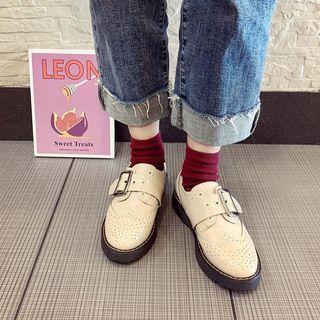 Brogue Patent Platform Shoes