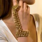Chunky Chain Alloy Ring Bracelet