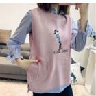 Cartoon Embroidered Knit Vest