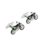 Fashion Personality Off-road Motorcycle Cufflinks Silver - One Size