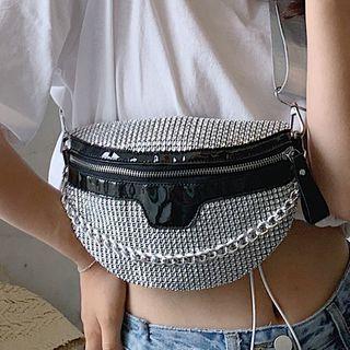 Rhinestone Chain Belt Bag