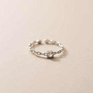 Sterling Silver Cube Open Ring 1 Pc - S925 Silver - Silver - One Size