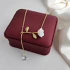 Rose Necklace 1 Pc - Gold - One Size
