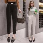 High-waist Tapered Cropped Pants