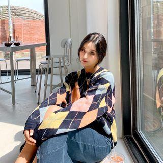 Multicolor Argyle Sweater