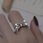 Bow Alloy Open Ring Bow Ring - Silver - One Size