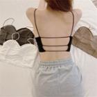 Open Back Strappy Cropped Camisole Top