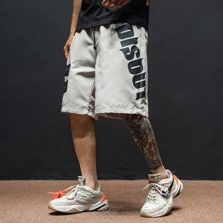Lettering Wide Shorts