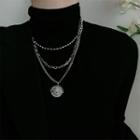 Couple Matching Pendant Layered Necklace As Shown In Figure - One Size
