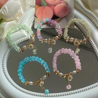 Flower Faux Crystal Bracelet