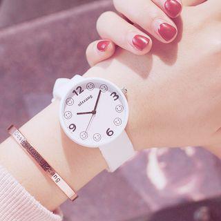 Smiley Face Strapped Watch