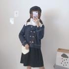 Sailor Collar Double-breasted Cardigan