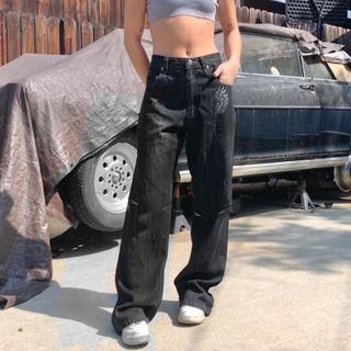 Wings Printed Loose Fit Straight Leg Pants