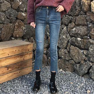 Cropped Ripped Sweater