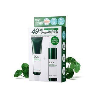 Nature Republic - Green Derma Mild Cica Cream With Big Toner Special Set 2 Pcs