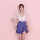 Short-sleeve Swim Dress / Waterproof Pouch / Set