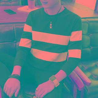 Striped Knit Sweatshirt