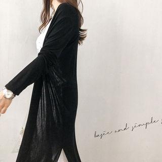 Open-front Maxi Light Cardigan