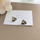 Triangle Glaze Alloy Earring 1 Pair - Gray - One Size