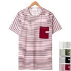 Couple Pocket Striped T-shirt