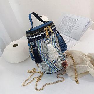 Tassel Detail Barrel Bag