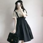 Short-sleeve Blouse / A-line Jumper Skirt