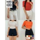 Slim-fit Ribbed Crop T-shirt