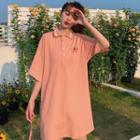 Short-sleeve Loose-fit Polo Shirtdress