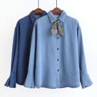 Flared-cuff Denim Shirt