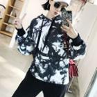 Patterned Loose-fit Hooded Sweatshirt