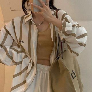 Crop Tank Top / Striped Shirt