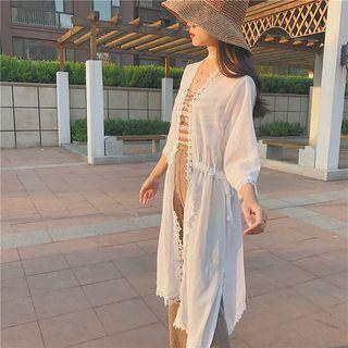 Lace-trim Long Light Jacket