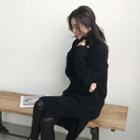 Turtle-neck Pocket-front Sweater Dress