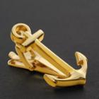 Anchor Neck Tie Clip Gold - One Size