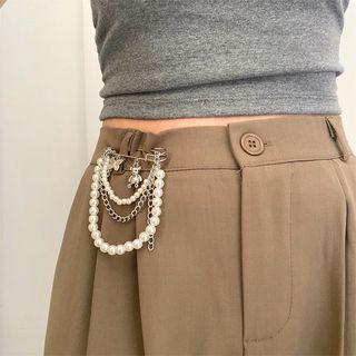 Bear Faux Pearl Jeans Waist Adjuster / Set
