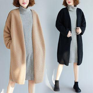 Open Front Fleece Coat