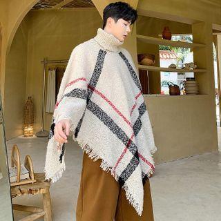 Turtleneck Cape Sweater Almond - One Size