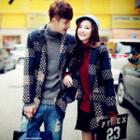 Couple Matching Check Wool Coat