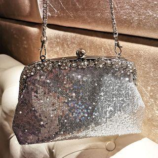 Sequined Rhinestone Handbag