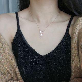 925 Sterling Silver Shell Butterfly Pendant Necklace