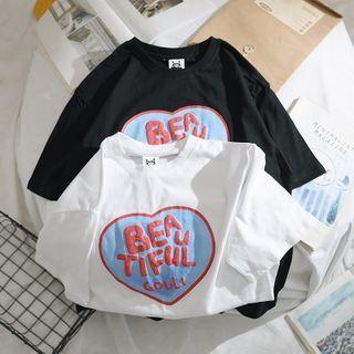 Short-sleeve Letter Print Hoodie