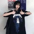 Short-sleeve Ship Print T-shirt