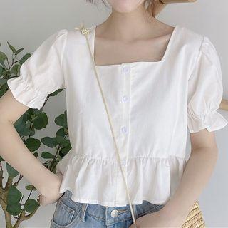 Ruffle Puff Short-sleeve Top