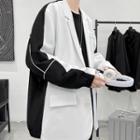 Long-sleeve Two-tone Single Breasted Blazer