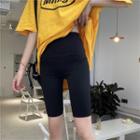 High-waist Biker Shorts Black - One Size