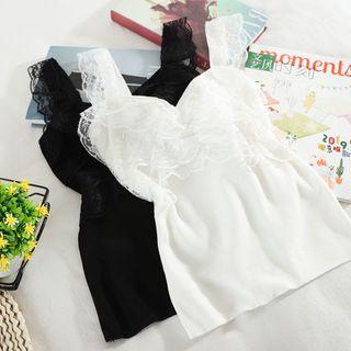 Lace Strap Knit Camisole Top