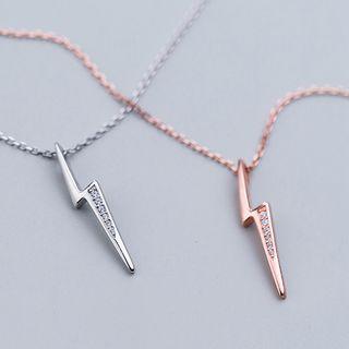 Rhinestone Lightning Necklace