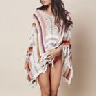 Beach Knit Cover Up Rust Red - One Size
